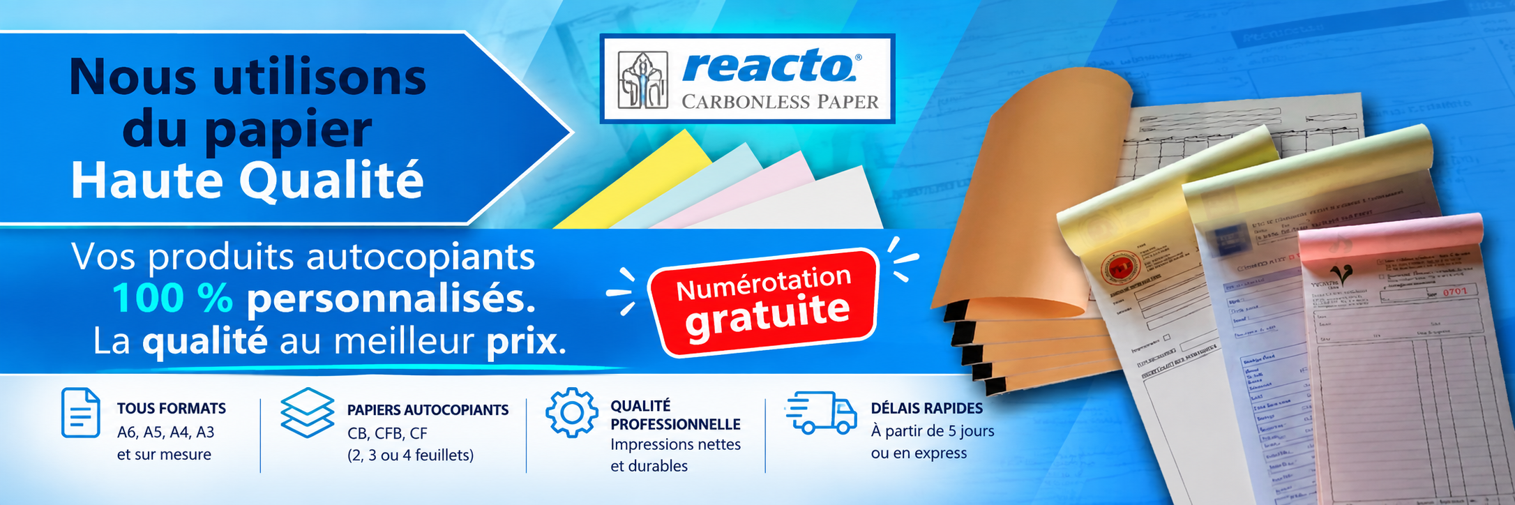 Carnet bloc liasse autocopiant